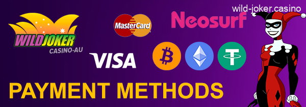 Banking options at Wild Joker Casino