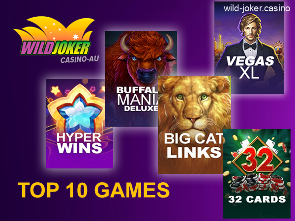 Variety of casino games at Wild Joker