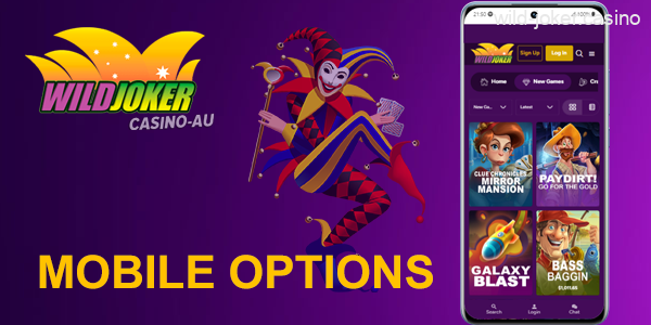 Play via your smartphone at Wild Joker Casino