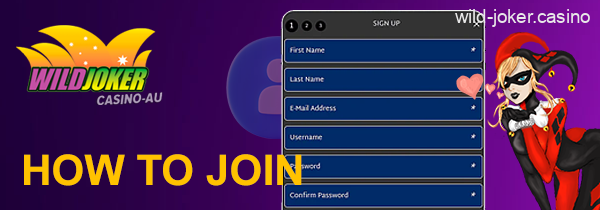 How to register for Wild Joker for Australian players